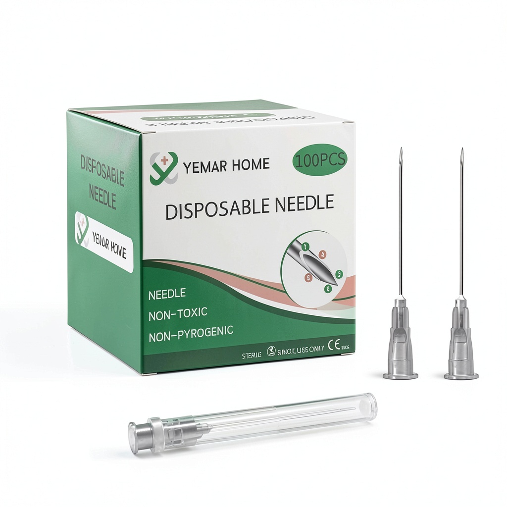 Yemar Home 22 gauge 1.5 inch needles in sealed packaging