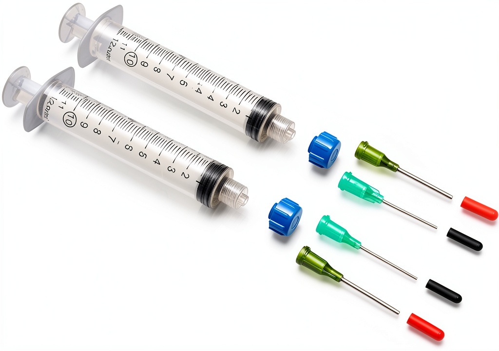C-U Innovations Blunt Needle Syringe Set in use for precise liquid transfer