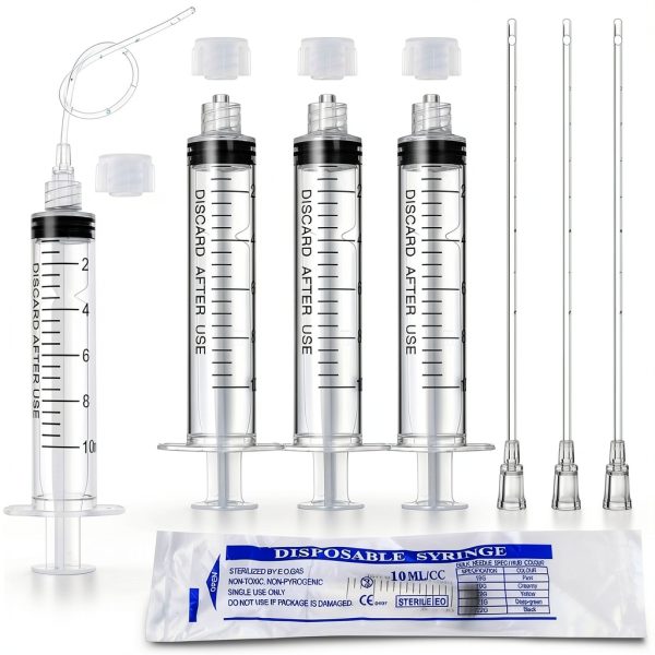 Hyddeb Luer Lock Syringe with Tube Lab Pet Feeding-0