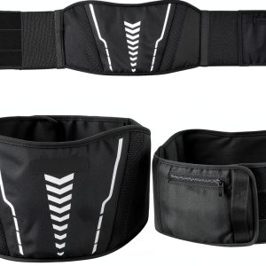 SARACHA Motorcycle Kidney Belt Black Large Adjustable 600D Polyester-0