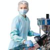 Disposable Isolation Gowns Threlaco 100 Pack Blue 30x42 Unisex-2