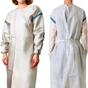 Hospital Disposable Gowns EZGOODZ 3X-Large White Isolation Gown-0