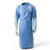 Isolation Gown Dynarex 2140 CPE Thumb Loop Blue Universal Pack of 75-1