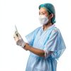 Disposable Isolation Gowns Threlaco 100 Pack Blue 30x42 Unisex-6