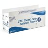 Isolation Gown Dynarex 2140 CPE Thumb Loop Blue Universal Pack of 75-6