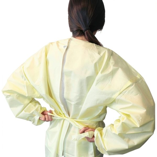 HCS Isolation Gowns Large Yellow Disposable PPE - SMS AAMI Level 2-4