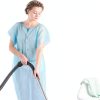 Disposable Isolation Gowns Threlaco 100 Pack Blue 30x42 Unisex-3