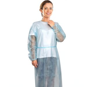 Disposable Isolation Gown JEVOLVE Level-1 PP+PE Waterproof 10pcs-0
