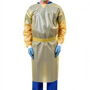 Medtecs Disposable Isolation Gowns AAMI Level 4 PPSB+PE Yellow 10 PC-0